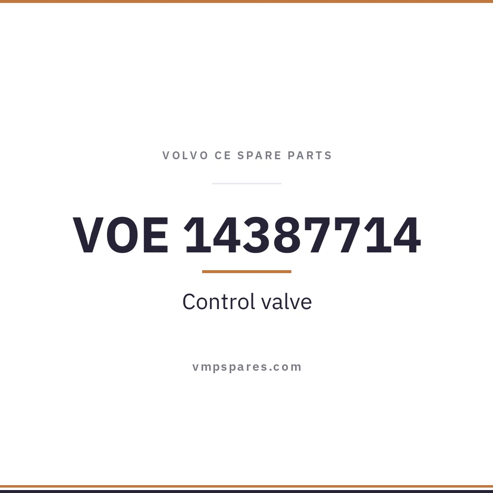 VOE 14387714 – Control valve