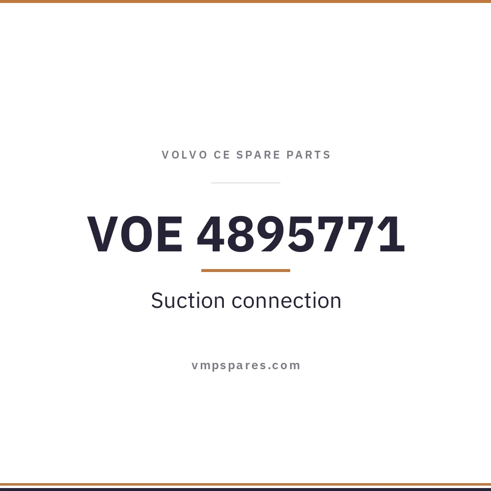 VOE 4895771 – Suction connection