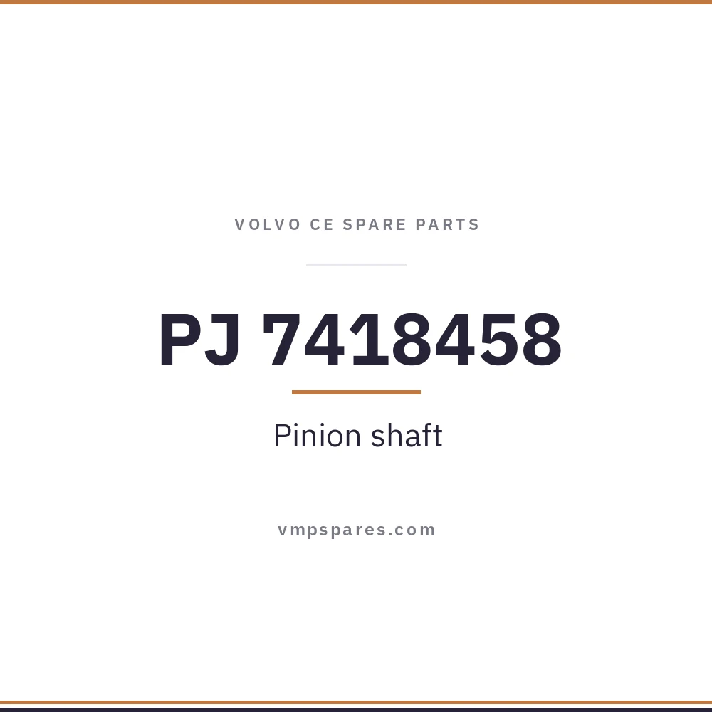 PJ 7418458 – Pinion shaft