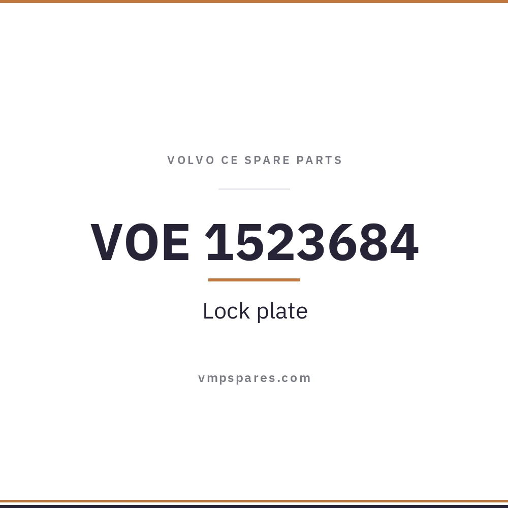 VOE 1523684 – Lock plate
