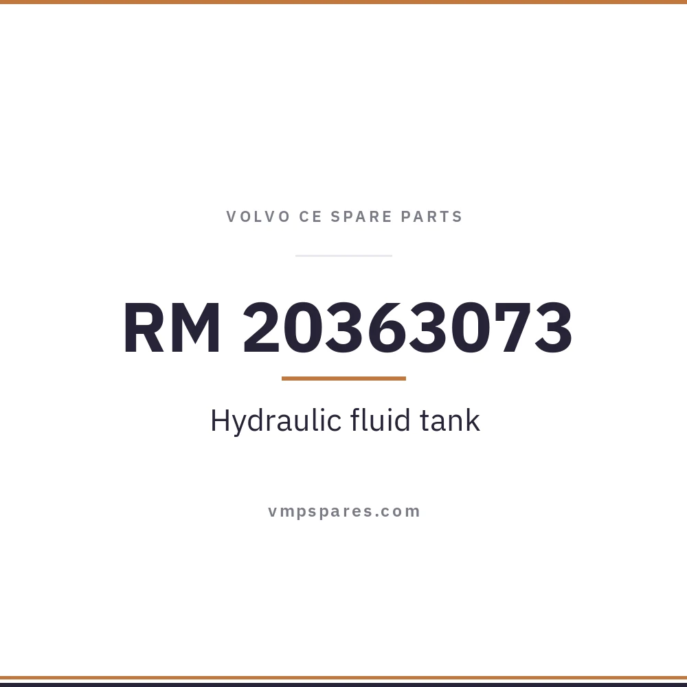 RM 20363073 – Hydraulic fluid tank