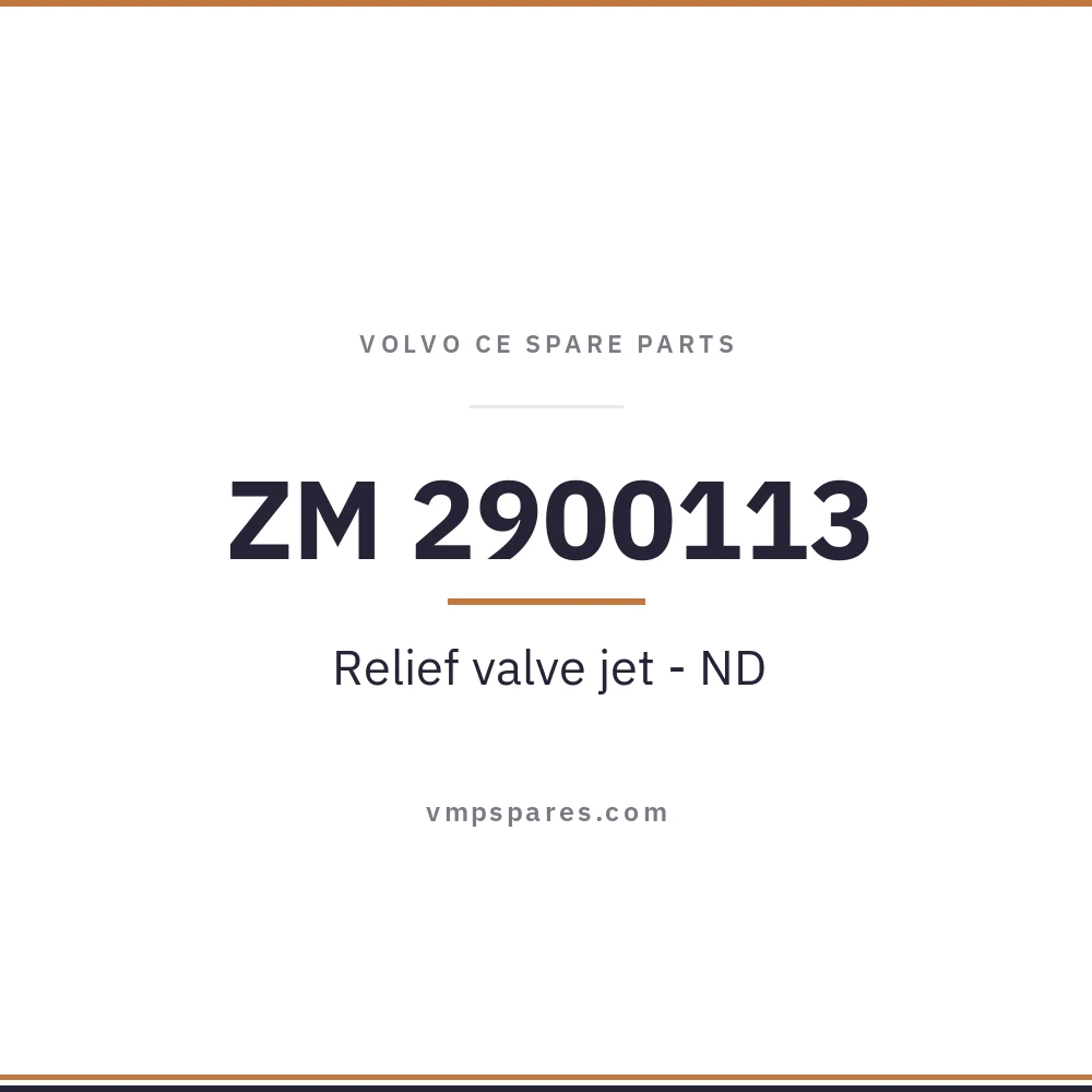 ZM 2900113 – Relief valve jet – ND