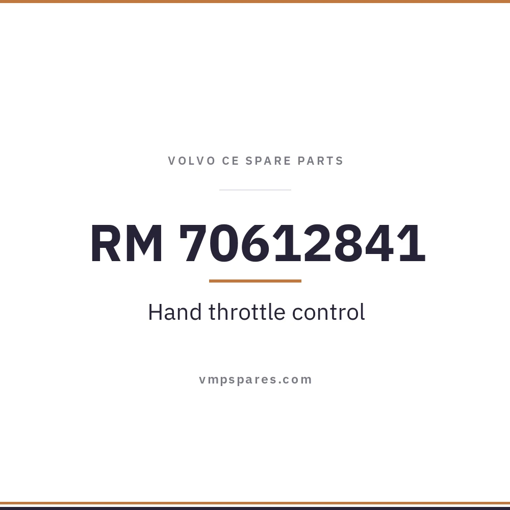 RM 70612841 – Hand throttle control