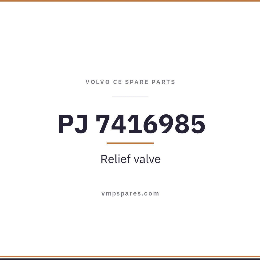 PJ 7416985 – Relief valve