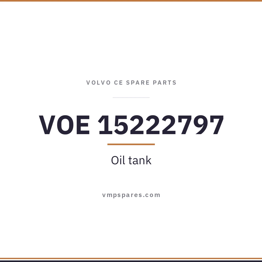 VOE 15222797 – Oil tank