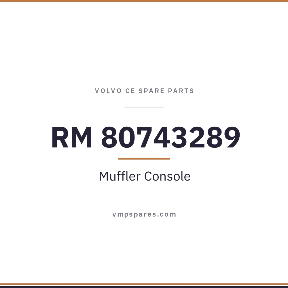 RM 80743289 – Muffler Console