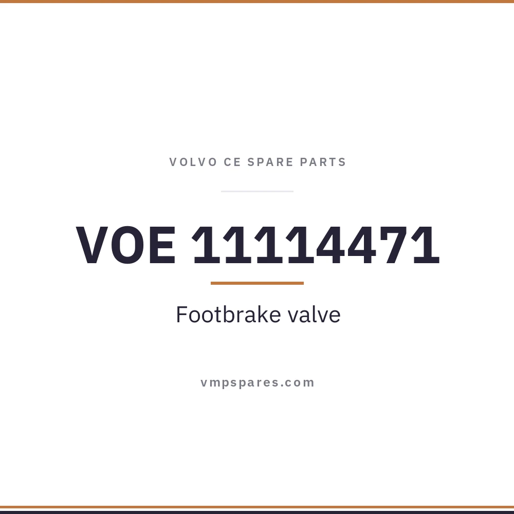 VOE 11114471 – Footbrake valve