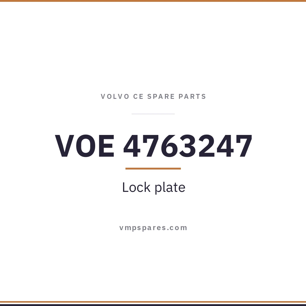 VOE 4763247 – Lock plate