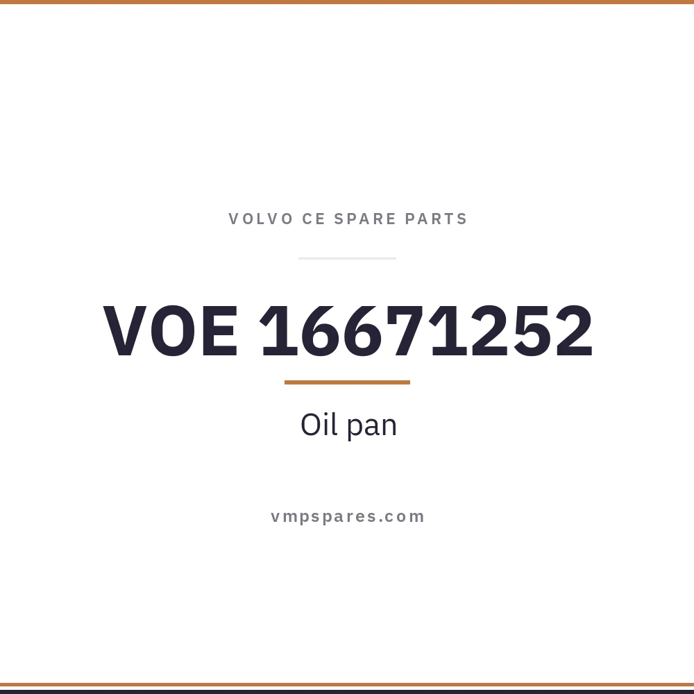 VOE 16671252 – Oil pan