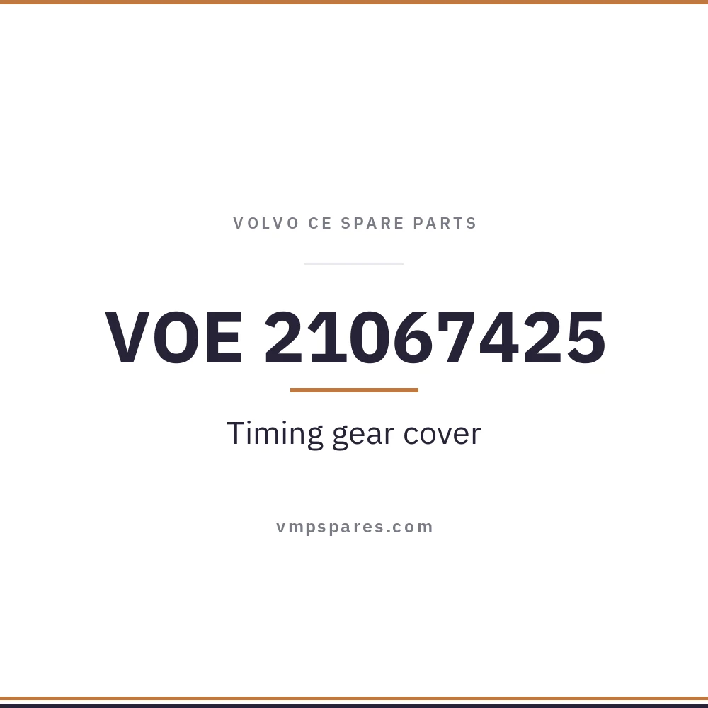 VOE 21067425 – Timing gear cover