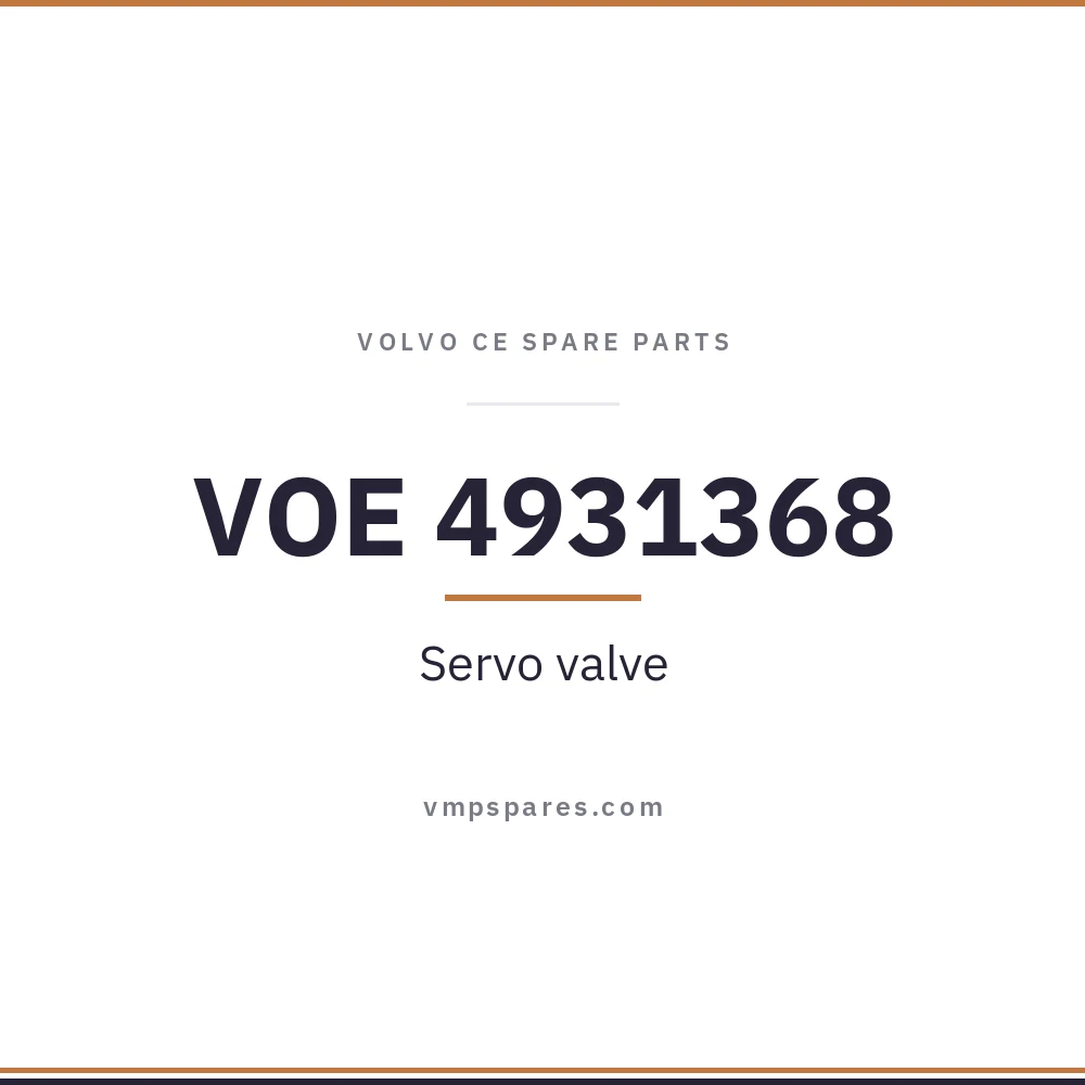 VOE 4931368 – Servo valve