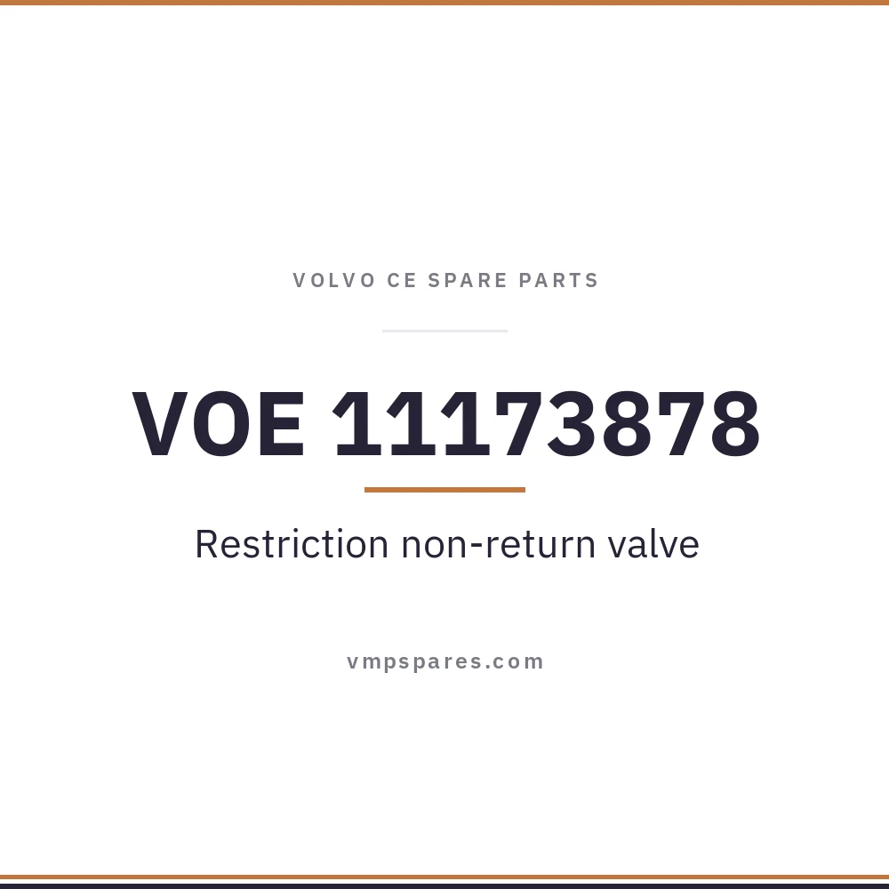 VOE 11173878 – Restriction non-return valve