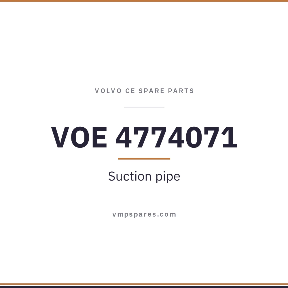 VOE 4774071 – Suction pipe