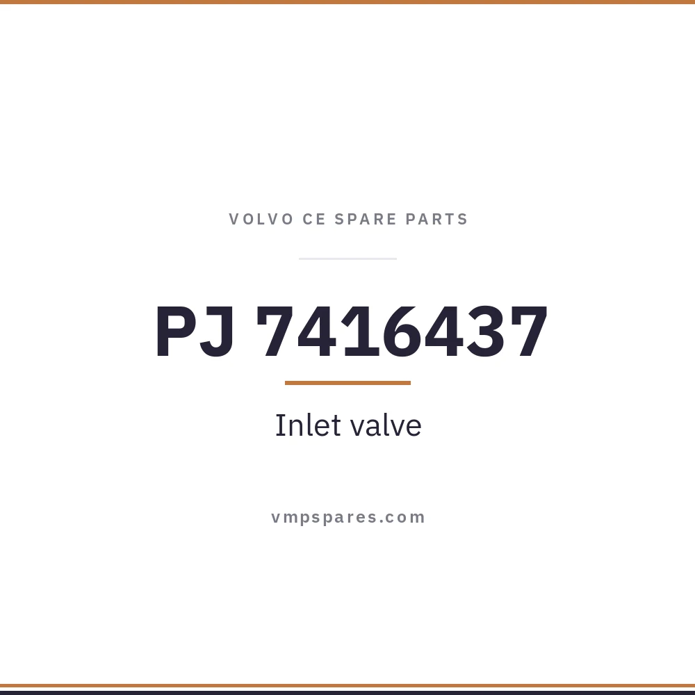 PJ 7416437 – Inlet valve