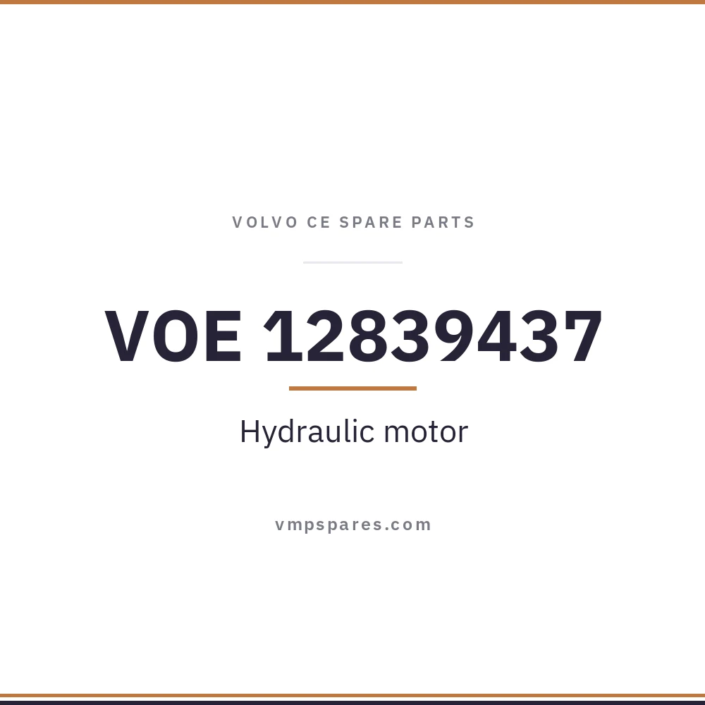 VOE 12839437 – Hydraulic motor