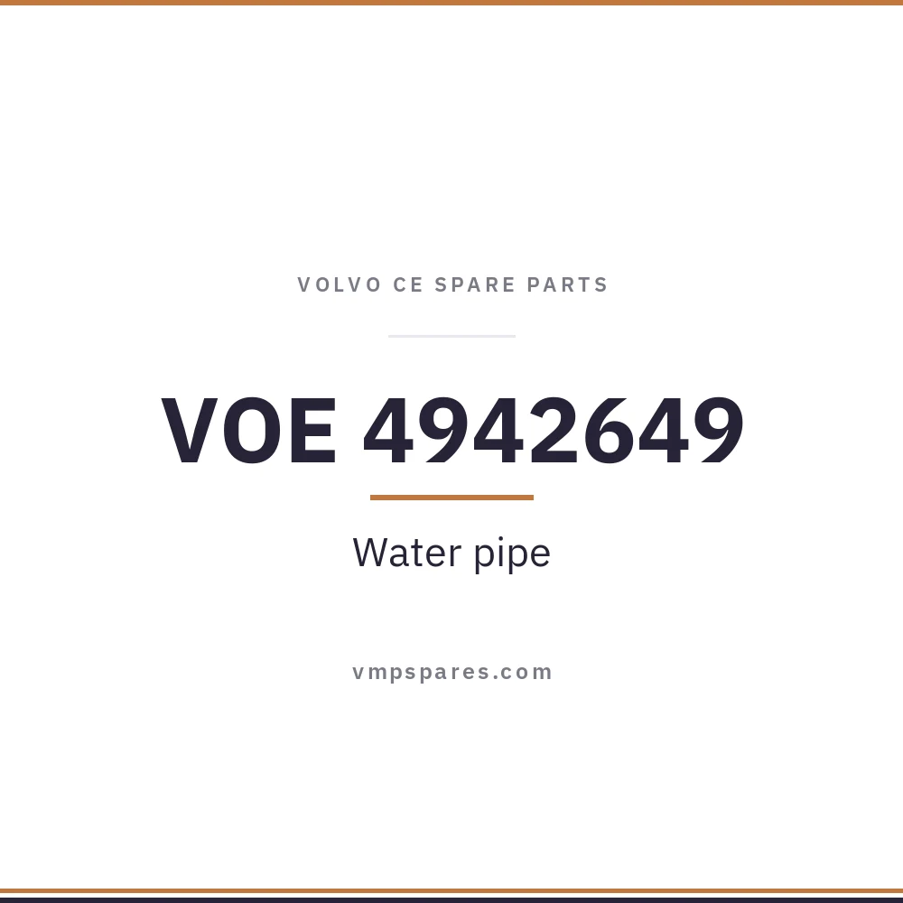 VOE 4942649 – Water pipe