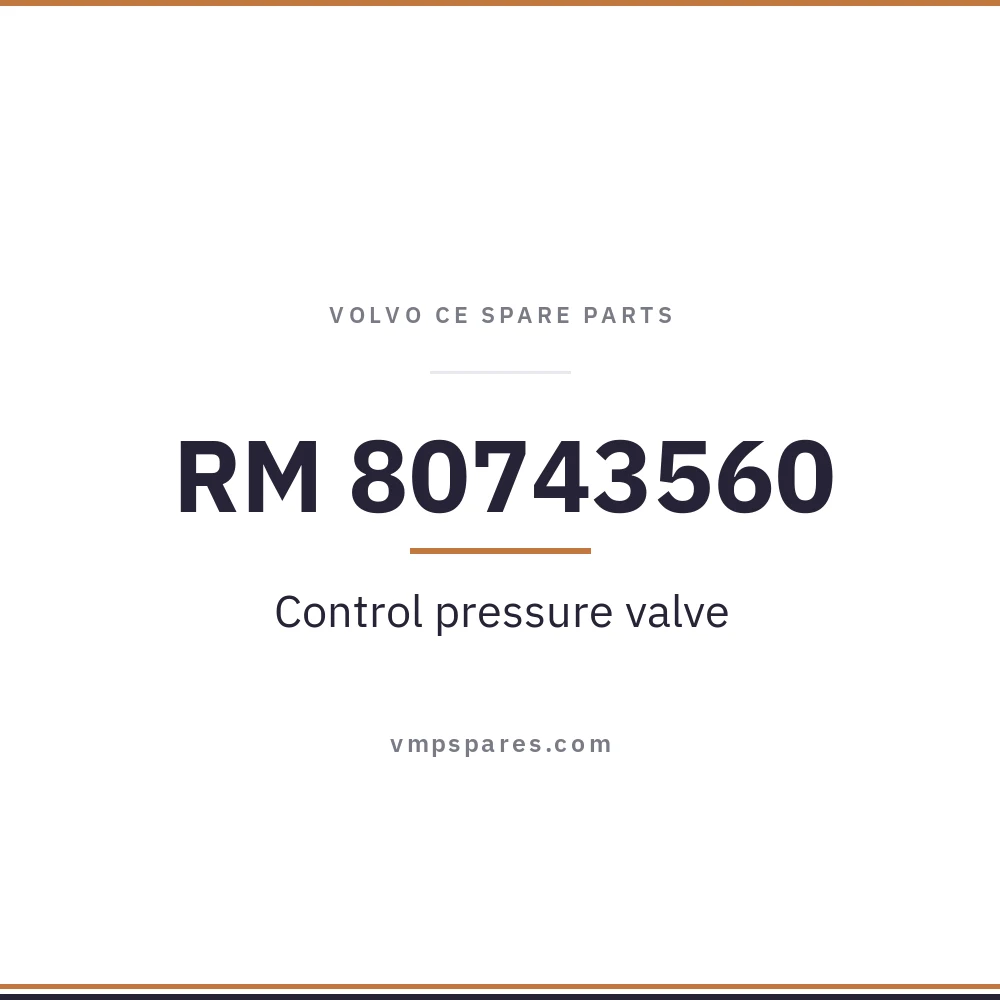 RM 80743560 – Control pressure valve