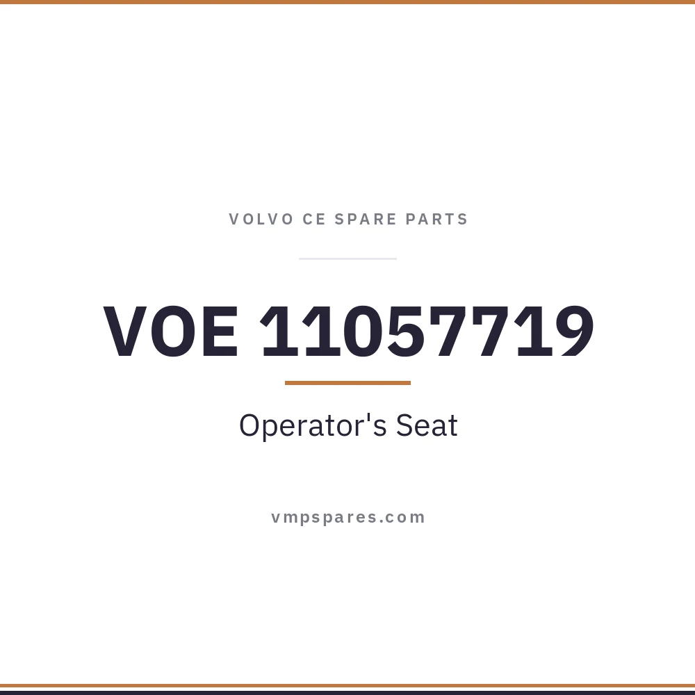 VOE 11057719 – Operator’s Seat