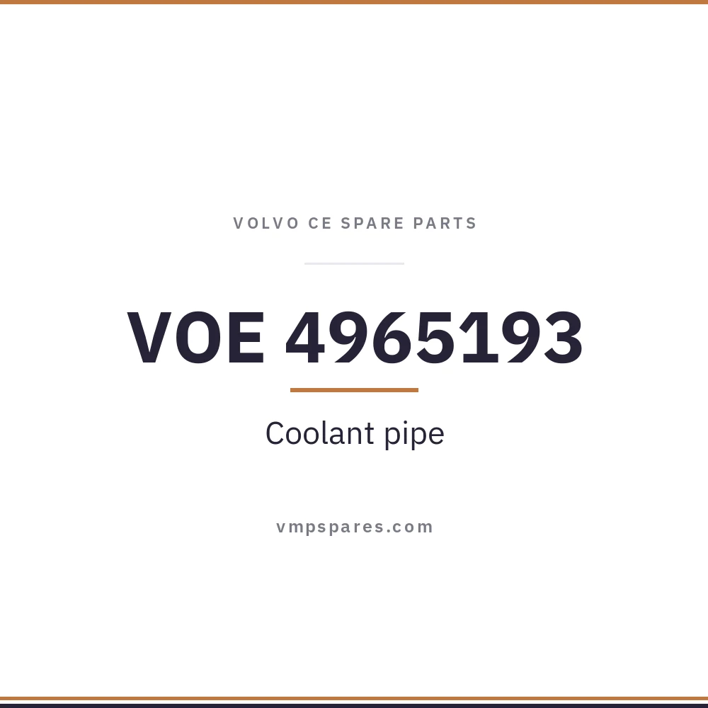 VOE 4965193 – Coolant pipe