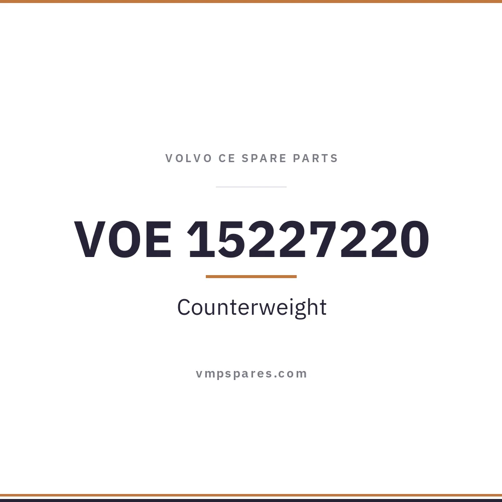VOE 15227220 – Counterweight