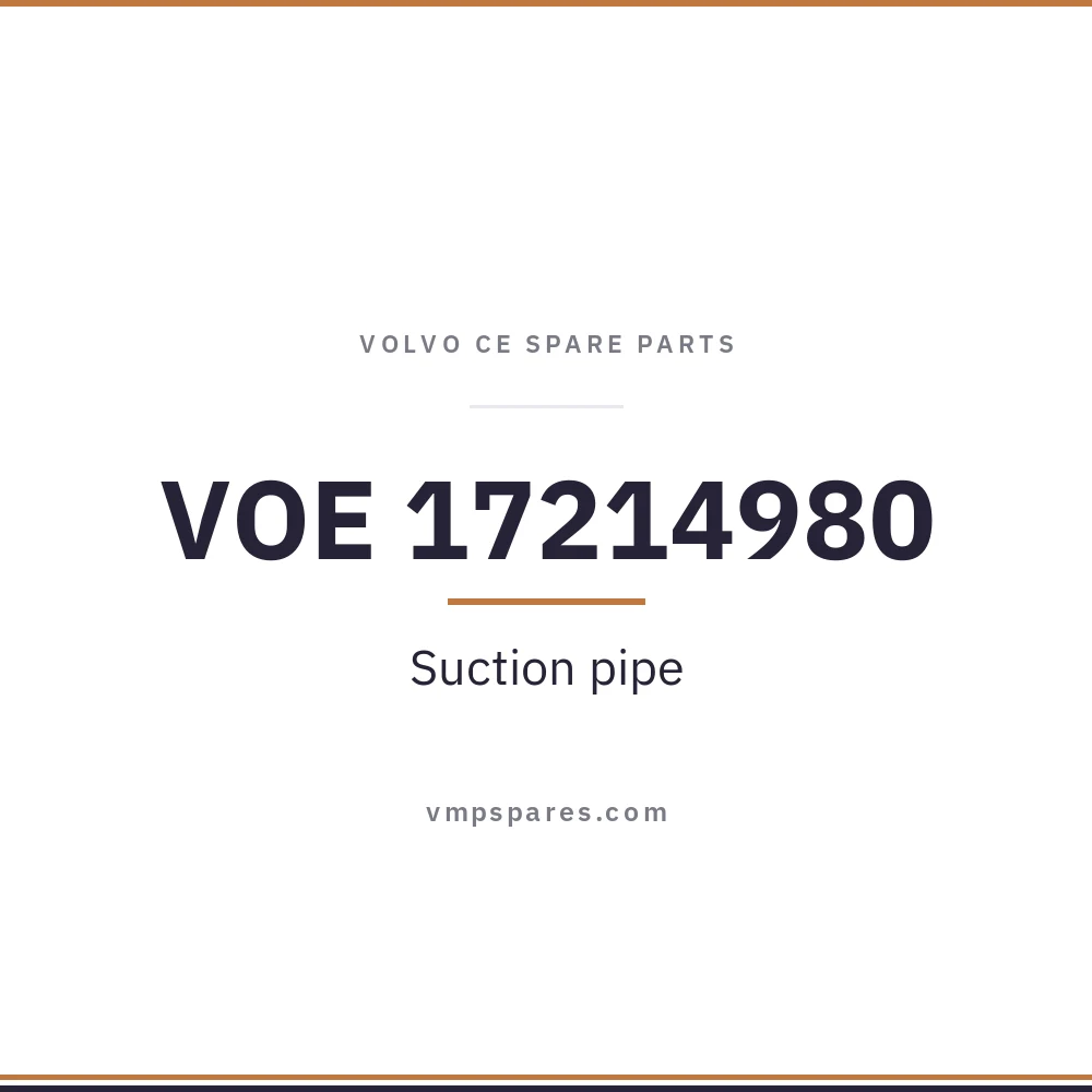 VOE 17214980 – Suction pipe