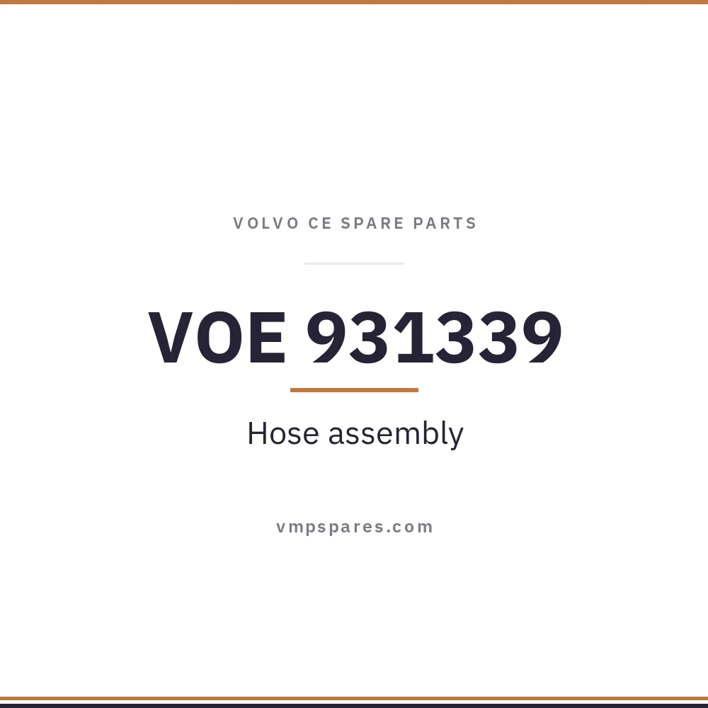 VOE 931339 – Hose assembly