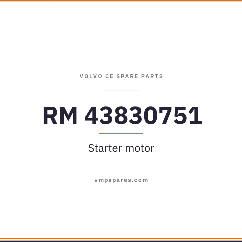 RM 43830751 – Starter motor
