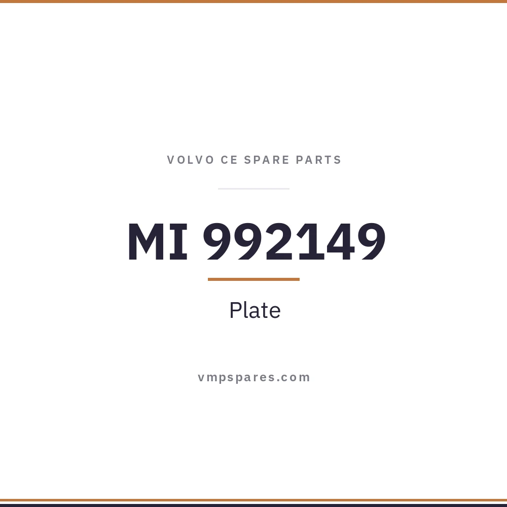 MI 992149 – Plate