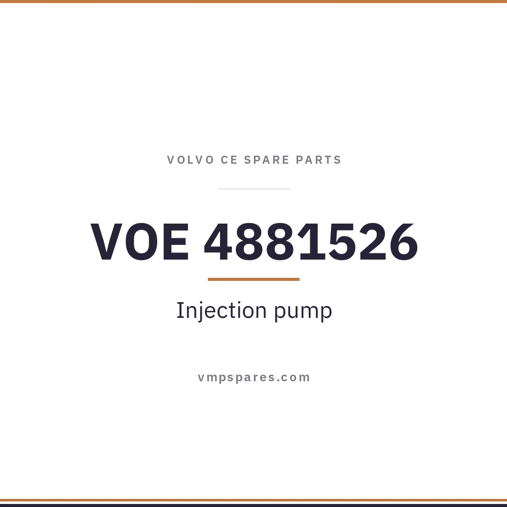 VOE 4881526 – Injection pump