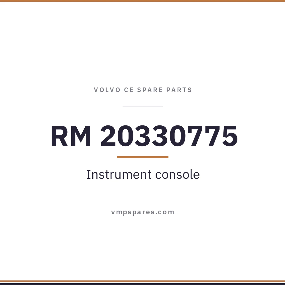 RM 20330775 – Instrument console