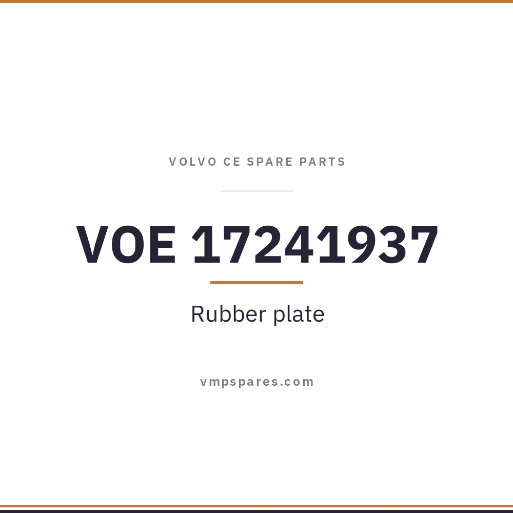 VOE 17241937 – Rubber plate