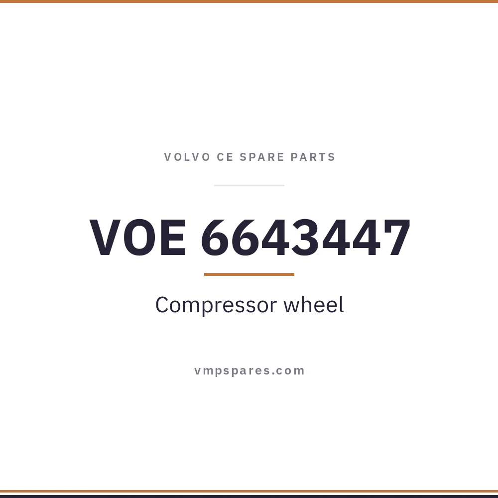 VOE 6643447 – Compressor wheel