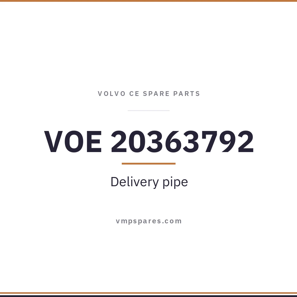 VOE 20363792 – Delivery pipe