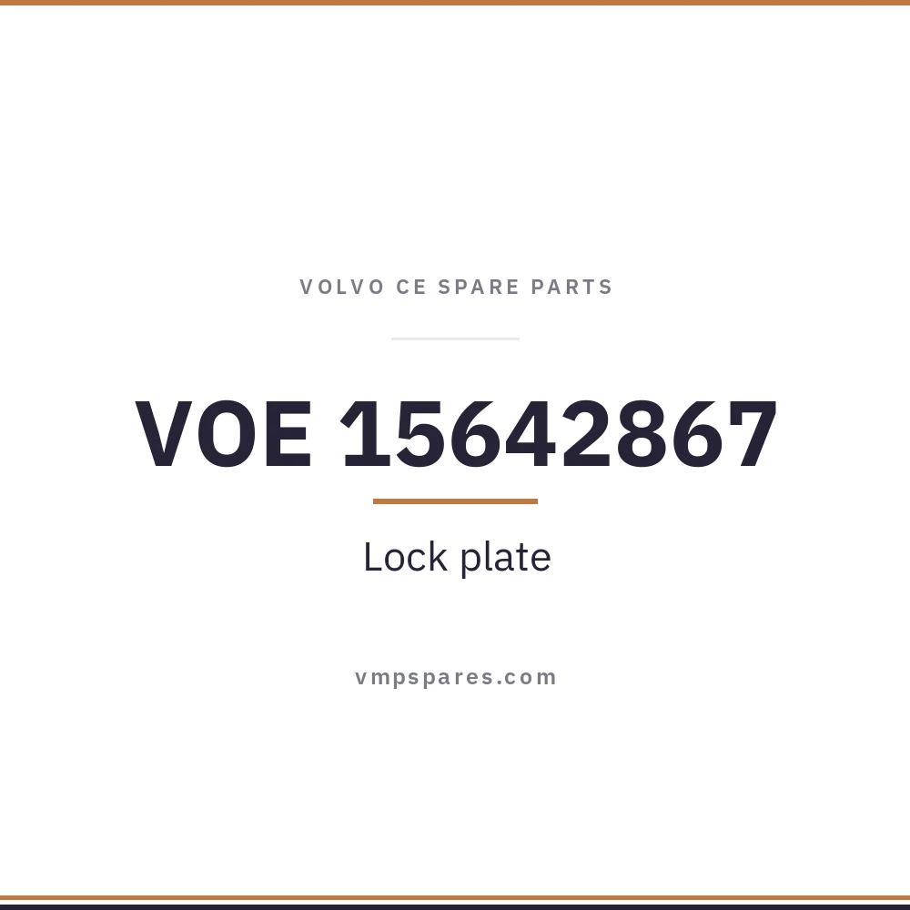 VOE 15642867 – Lock plate
