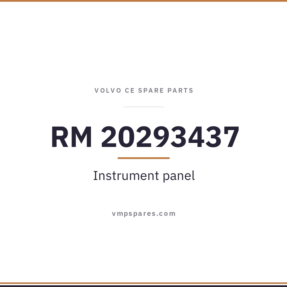 RM 20293437 – Instrument panel