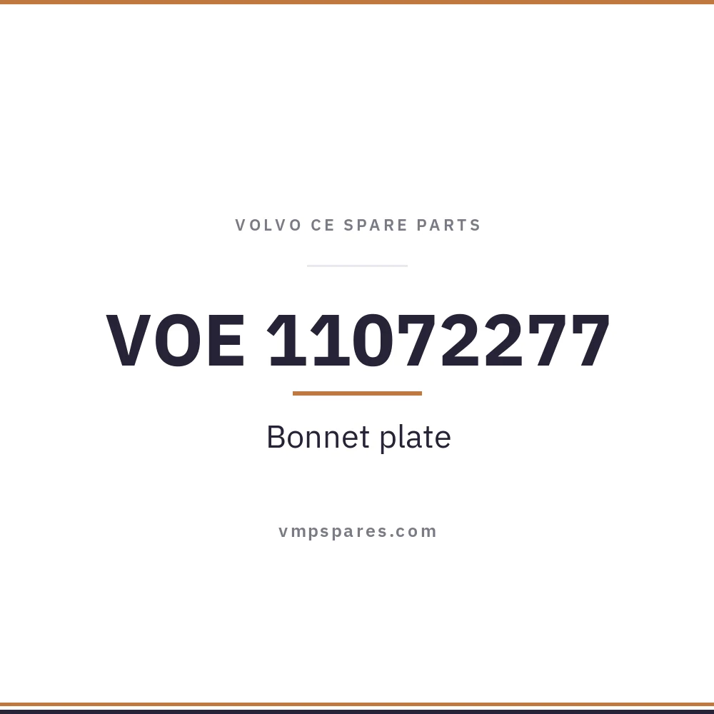 VOE 11072277 – Bonnet plate