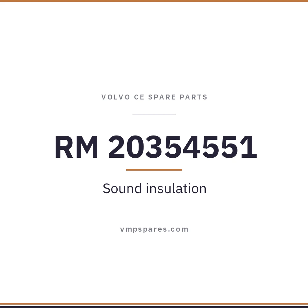 RM 20354551 – Sound insulation
