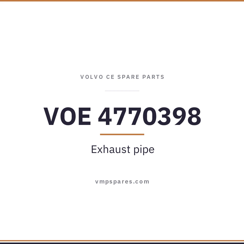 VOE 4770398 – Exhaust pipe