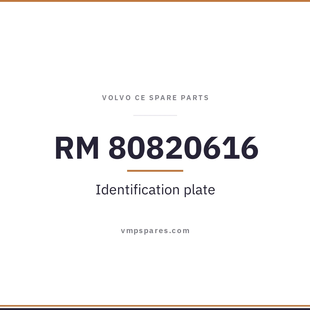 RM 80820616 – Identification plate