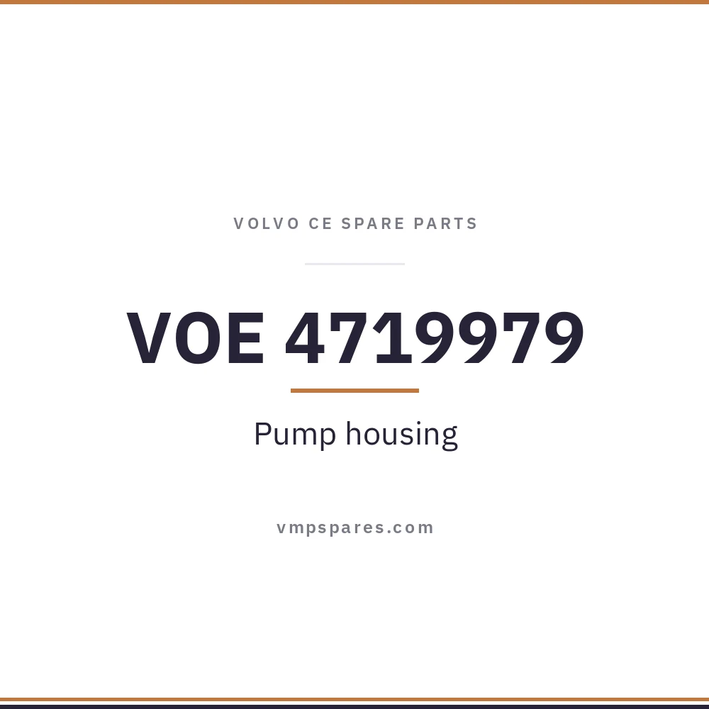 VOE 4719979 – Pump housing