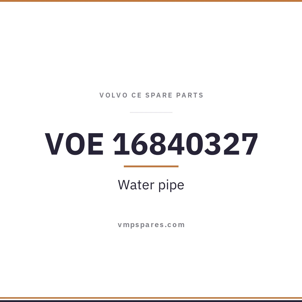 VOE 16840327 – Water pipe