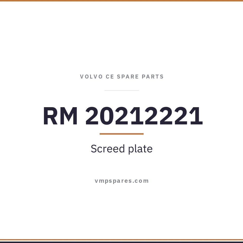 RM 20212221 – Screed plate