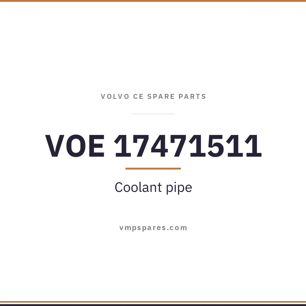 VOE 17471511 – Coolant pipe