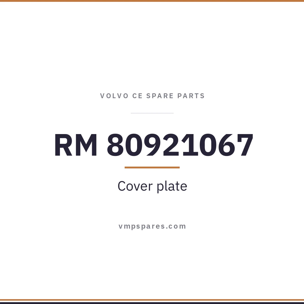 RM 80921067 – Cover plate
