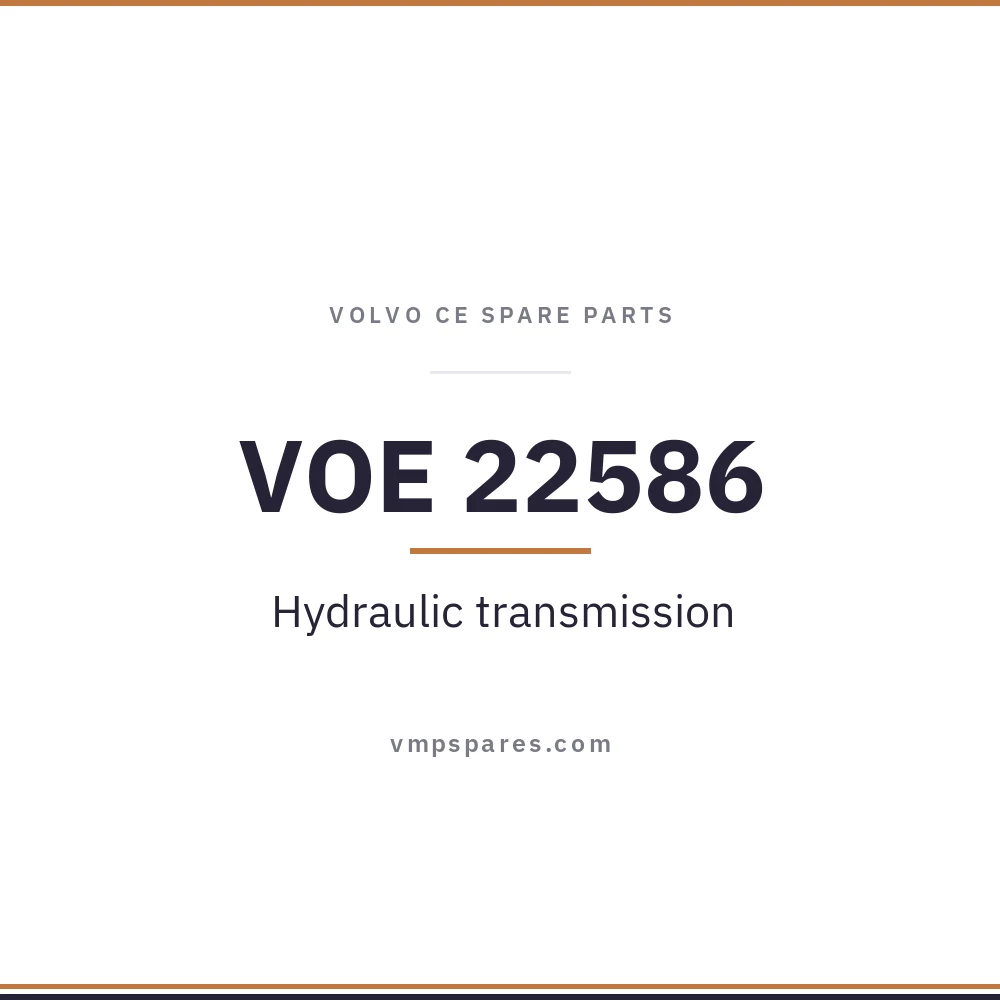 VOE 22586 – Hydraulic transmission