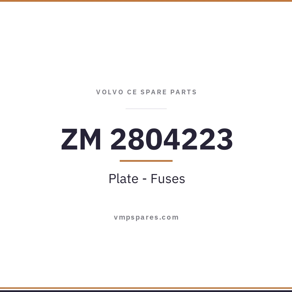 ZM 2804223 – Plate – Fuses