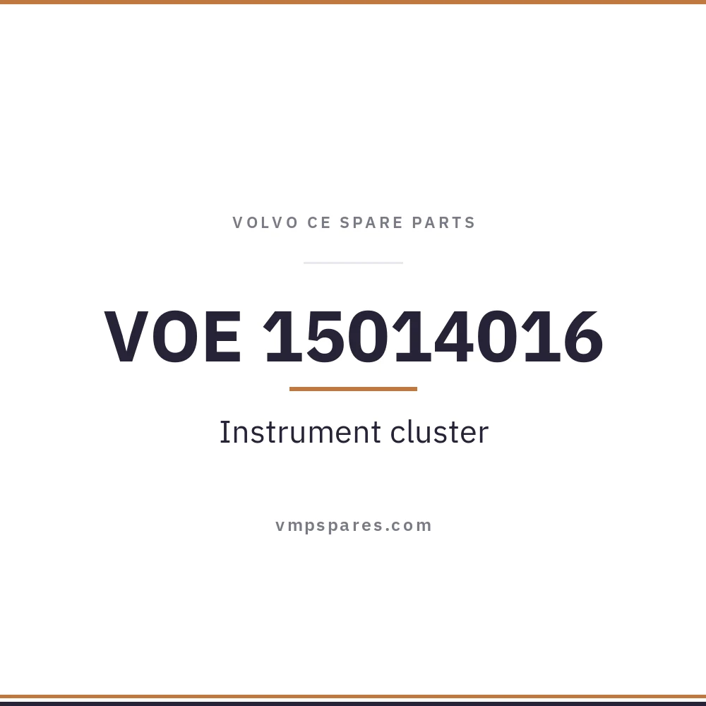 VOE 15014016 – Instrument cluster