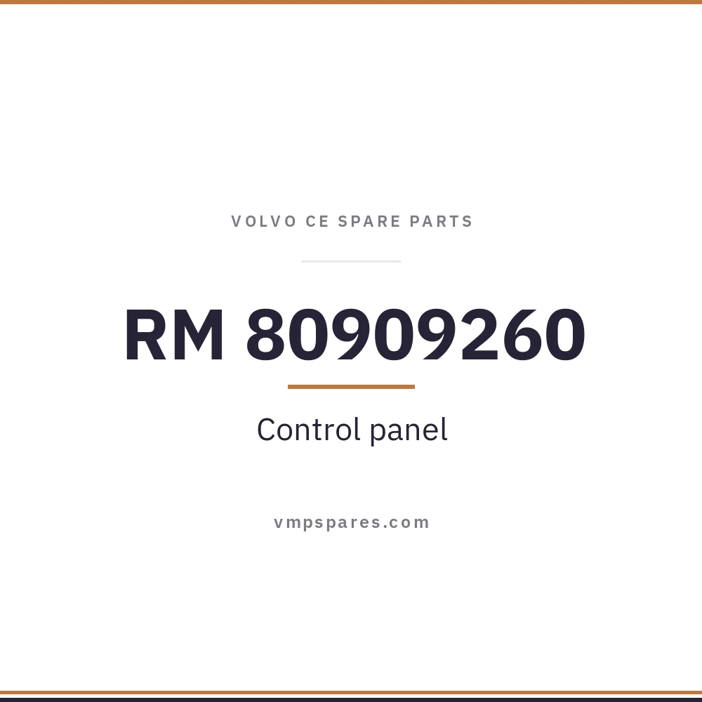RM 80909260 – Control panel