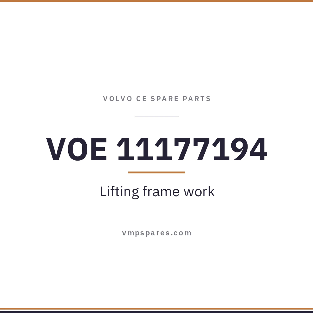 VOE 11177194 – Lifting frame work