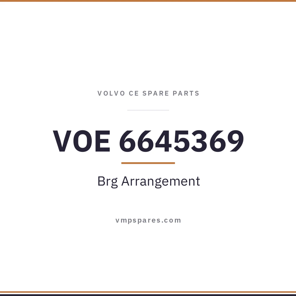 VOE 6645369 – Brg Arrangement